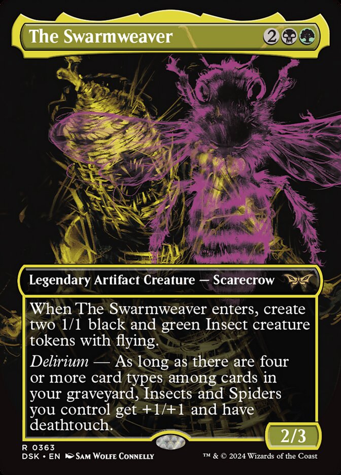 Magic-kaart The Swarmweaver DSK-363 uit Duskmourn: House of Horror (Rare) Imagen principal del producto