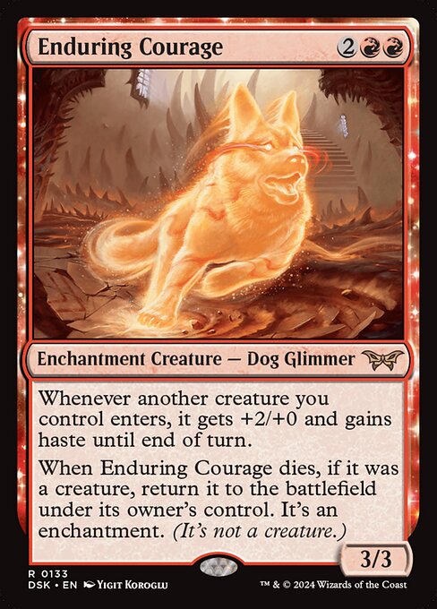Enduring Courage – Duskmourn: House of Horror (DSK-133) Magic: The Gathering card | LC-REM-20260804-15523470115148-f46ac55f-d68e-4d5d-af0a-3879f97f705e Hauptbild
