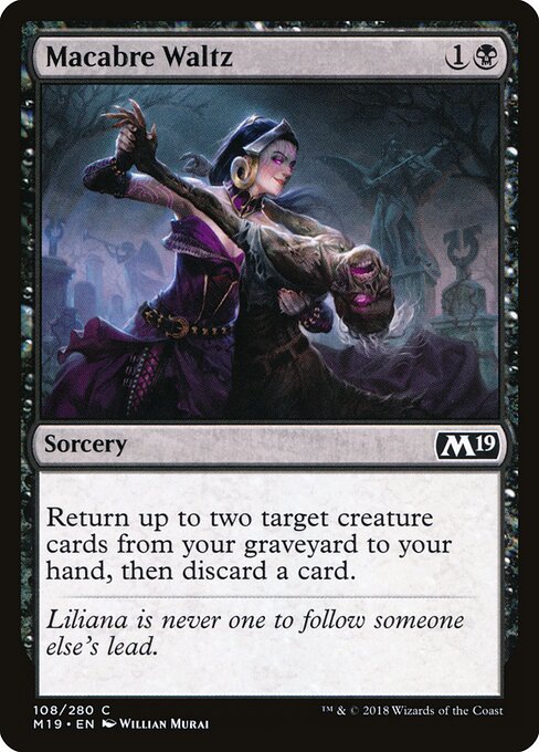 Macabre Waltz – Core 2019 (M19-108) Magic: The Gathering card
