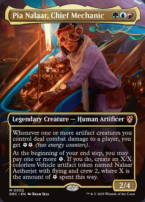 Pia Nalaar, Chief Mechanic – Commander: Aetherdrift (DRC-2) Magic: The Gathering card