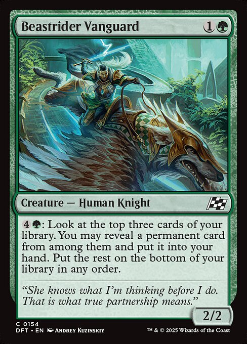 Beastrider Vanguard – Aetherdrift (DFT-154) Magic: The Gathering card