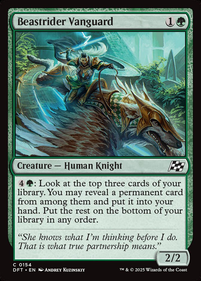Magic-kaart Beastrider Vanguard DFT-154 uit Aetherdrift (Common)