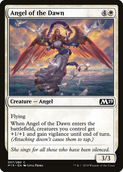 Angel of the Dawn – Core Set 2019 (M19-7) Magic: The Gathering card | LC-REM-20260804-15150886551884-f4bae0e4-1143-4dc4-afb1-e6b4201ff101 Image principale du produit