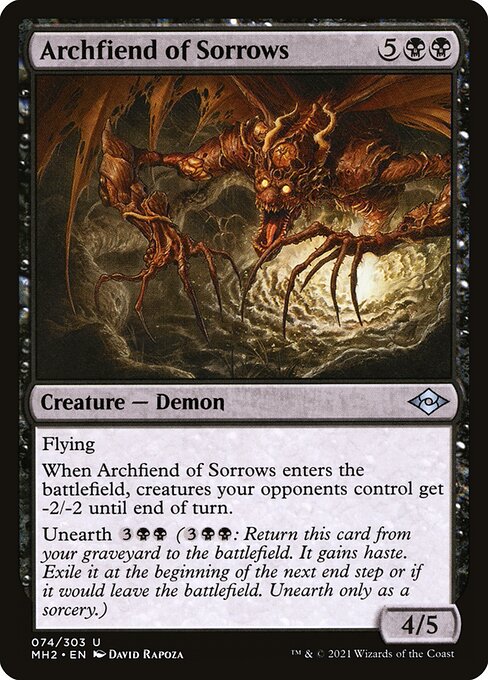 Archfiend of Sorrows – Modern Horizons 2 (MH2-74) Magic: The Gathering card Hoofdafbeelding