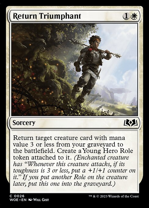Return Triumphant – Wilds of Eldraine (WOE-26) Magic: The Gathering card