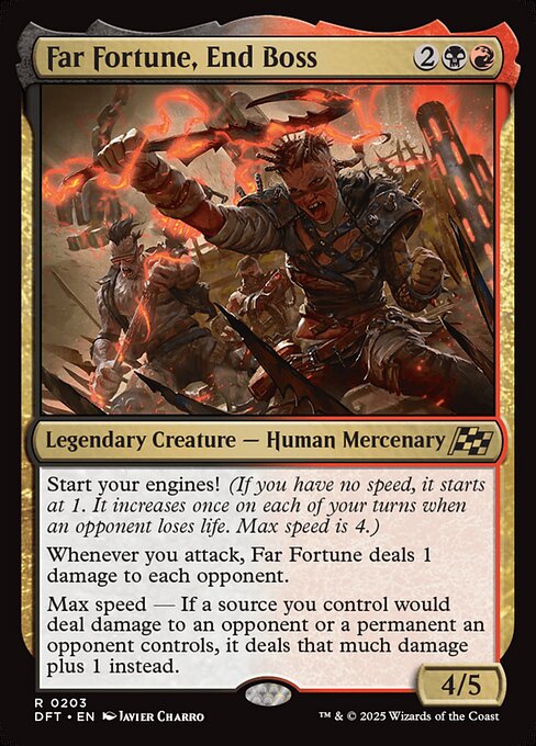 Far Fortune, End Boss – Aetherdrift (DFT-203) Magic: The Gathering card