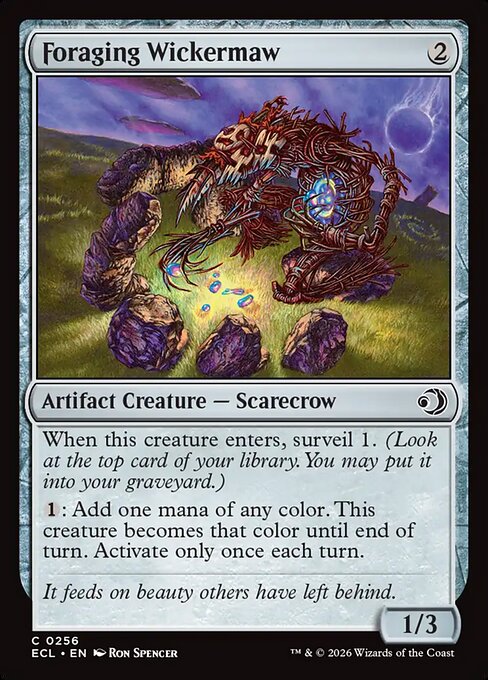 Foraging Wickermaw – Lorwyn Eclipsed (ECL-256) Magic: The Gathering card