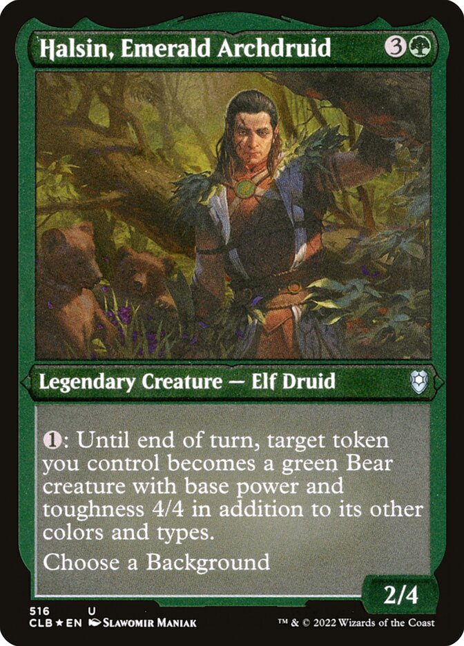 Magic-kaart Halsin, Emerald Archdruid CLB-516 uit Commander Legends: Battle for Baldur's Gate (Uncommon) Hauptbild