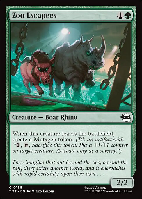 Zoo Escapees – Teenage Mutant Ninja Turtles (TMT-138) Magic: The Gathering card | LC-REM-20260804-15621003936076-f57ba8ff-2f8c-4ca1-9b13-42a7cc213e99