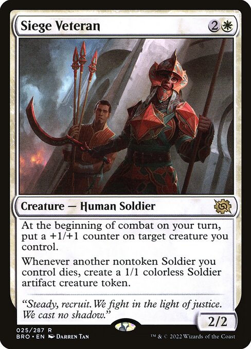 Siege Veteran – The Brothers' War (BRO-25) Magic: The Gathering card