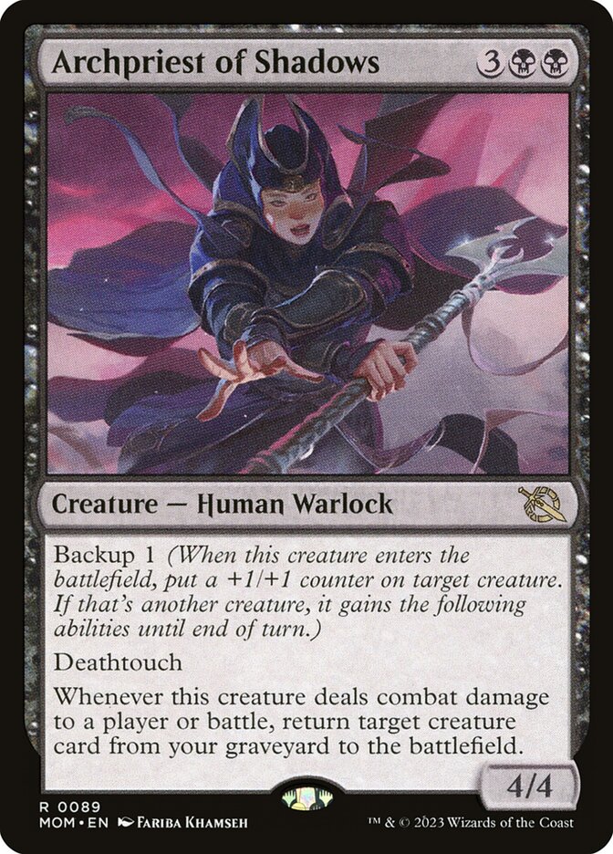 Magic-kaart Archpriest of Shadows MOM-89 uit March of the Machine (Rare)
