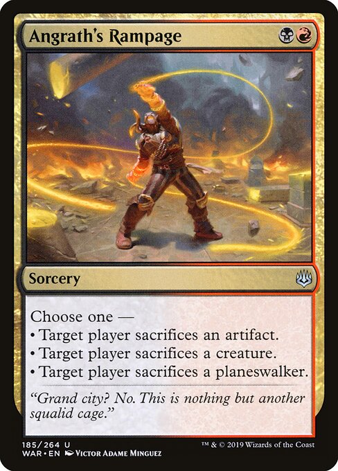 Angrath's Rampage – War of the Spark (WAR-185) Magic: The Gathering card