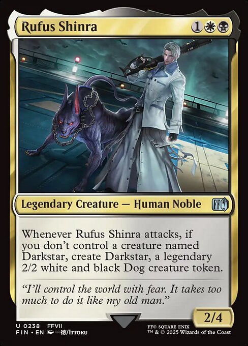 Rufus Shinra – Final Fantasy (FIN-238) Magic: The Gathering card | LC-REM-20260804-15568991519052-f5fff00b-c9a0-4e90-abc0-349f8716c885