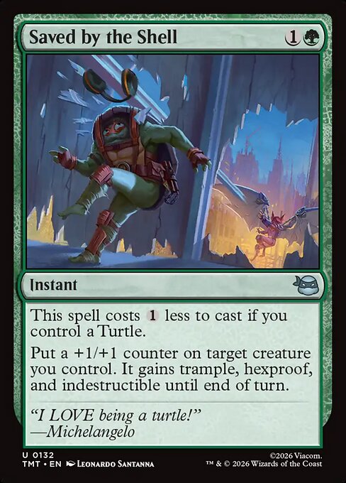 Saved by the Shell – Teenage Mutant Ninja Turtles (TMT-132) Magic: The Gathering card