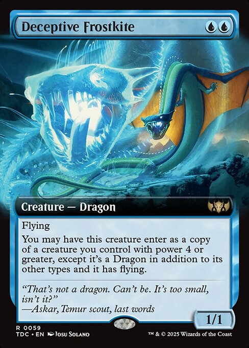 Deceptive Frostkite – Tarkir: Dragonstorm Commander (TDC-59) Magic: The Gathering card | LC-REM-20260804-15409869259084-f641c2c0-408f-42c8-818d-4ff67c156bf7