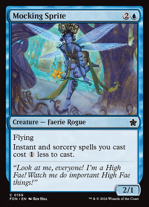 Mocking Sprite – Magic: The Gathering Foundations (FDN-159) Magic: The Gathering card