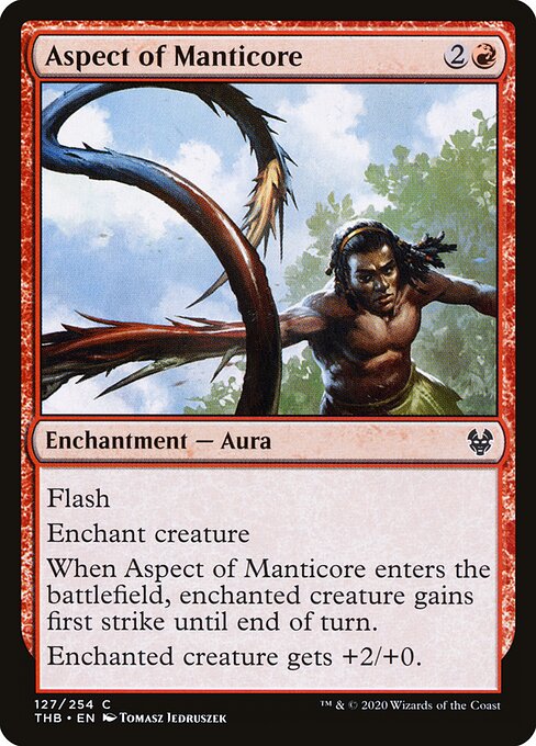 Aspect of Manticore – Theros Beyond Death (THB-127) Magic: The Gathering card Hoofdafbeelding
