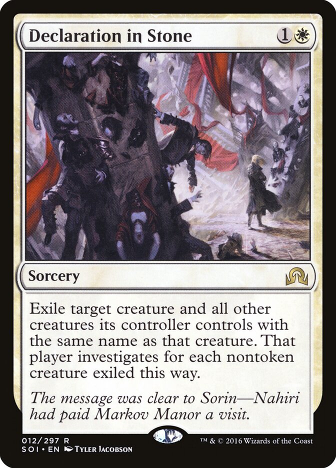 Declaration in Stone - Shadows over Innistrad (Rare) [SOI-12]