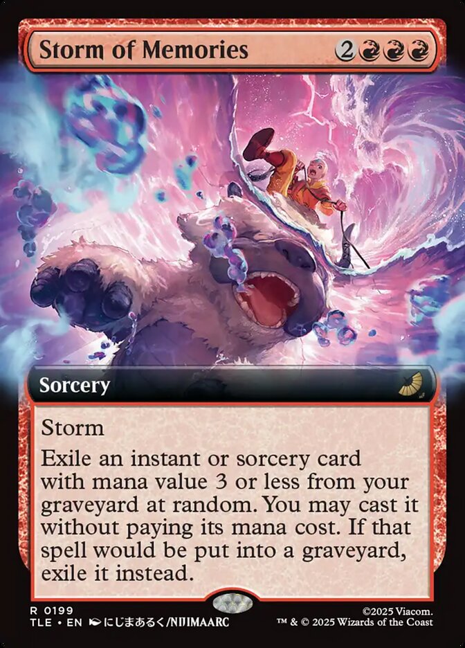 Magic-kaart Storm of Memories TLE-199 uit Magic: The Gathering | Avatar: The Last Airbender: Eternal (Rare)
