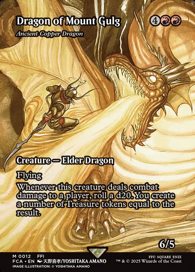 Magic-kaart Ancient Copper Dragon FCA-12 uit Final Fantasy: Through the Ages (Mythic)