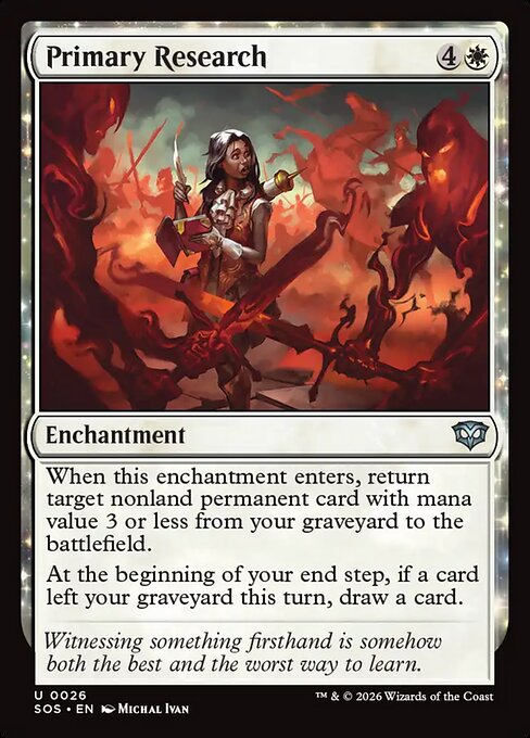 Primary Research – Secrets of Strixhaven (SOS-26) Magic: The Gathering card | LC-REM-20260804-15765059797324-f6fdb814-45c6-4d14-afff-7f5bd1bd10a1 Imagen principal del producto