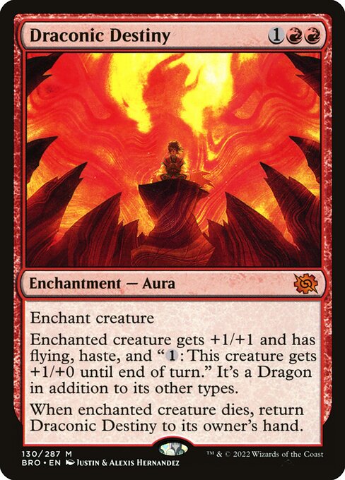 Draconic Destiny – The Brothers' War (BRO-130) Magic: The Gathering card