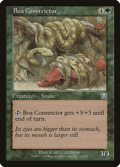 Boa Constrictor – Mercadian Masques (MMQ-231) Magic: The Gathering card