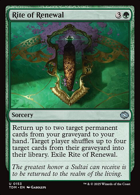 Rite of Renewal – Tarkir: Dragonstorm (TDM-153) Magic: The Gathering card Hauptbild