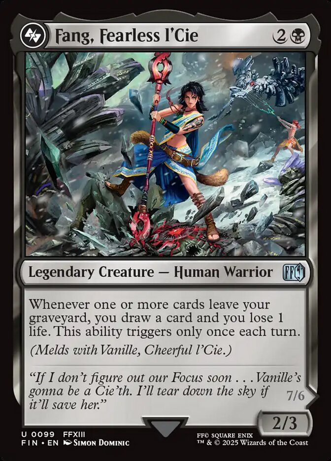Magic-kaart Fang, Fearless l'Cie FIN-99 uit Magic: The Gathering - FINAL FANTASY (Uncommon)