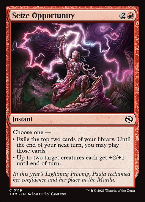 Seize Opportunity – Tarkir: Dragonstorm (TDM-119) Magic: The Gathering card