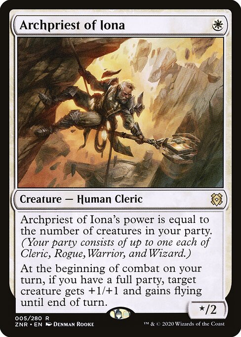Archpriest of Iona – Zendikar Rising (ZNR-5) Magic: The Gathering card Image principale du produit