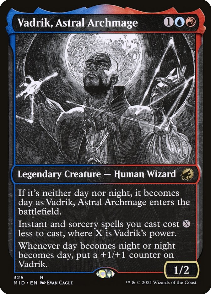 Magic-kaart Vadrik, Astral Archmage MID-325 showcase uit Innistrad: Midnight Hunt (Rare)