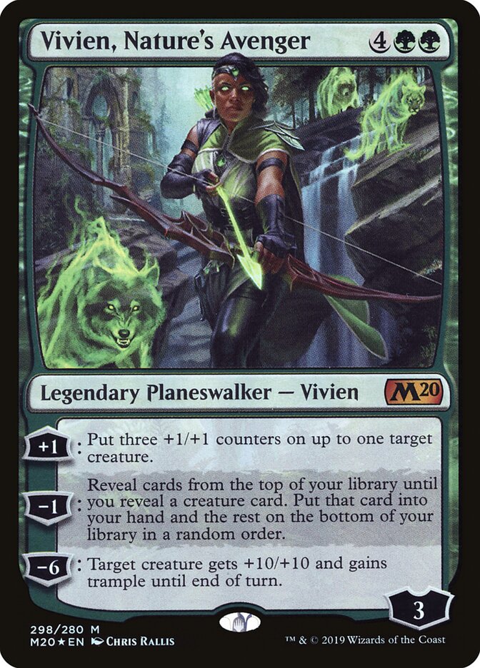 Magic-kaart Vivien, Nature's Avenger M20-298 uit Core Set 2020 (Mythic) Main image