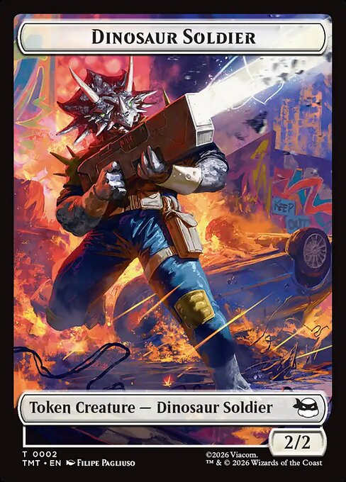 Dinosaur Soldier – Teenage Mutant Ninja Turtles Tokens (TTMT-2) Magic: The Gathering card | LC-REM-20260804-15707579973964-f8845523-62d5-451c-aa20-780c64bb44b3