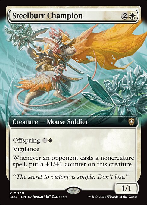 Steelburr Champion – Bloomburrow Commander (BLC-48) Magic: The Gathering card | LC-REM-20260804-15151475786060-fa25bc75-9bb6-46d9-8de4-a1c1400383f9