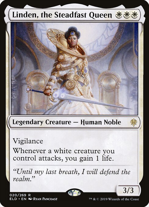 Linden, the Steadfast Queen – Throne of Eldraine (ELD-20) Magic: The Gathering card Main image