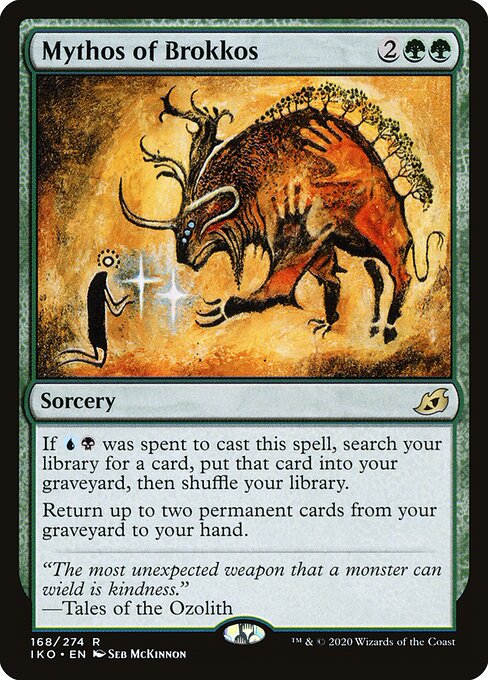 Mythos of Brokkos – Ikoria: Lair of Behemoths (IKO-168) Magic: The Gathering card