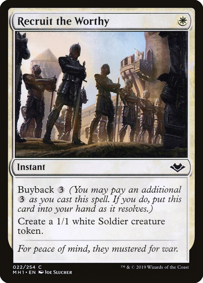 Recruit the Worthy - Modern Horizons (Common) [MH1-22]