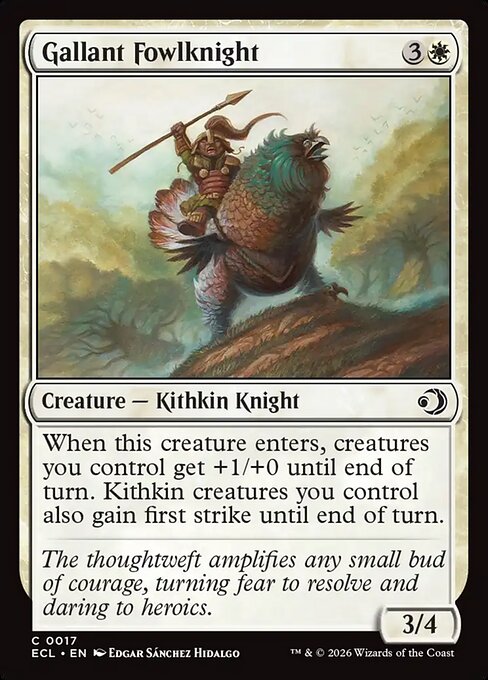 Gallant Fowlknight – Lorwyn Eclipsed (ECL-17) Magic: The Gathering card Hoofdafbeelding