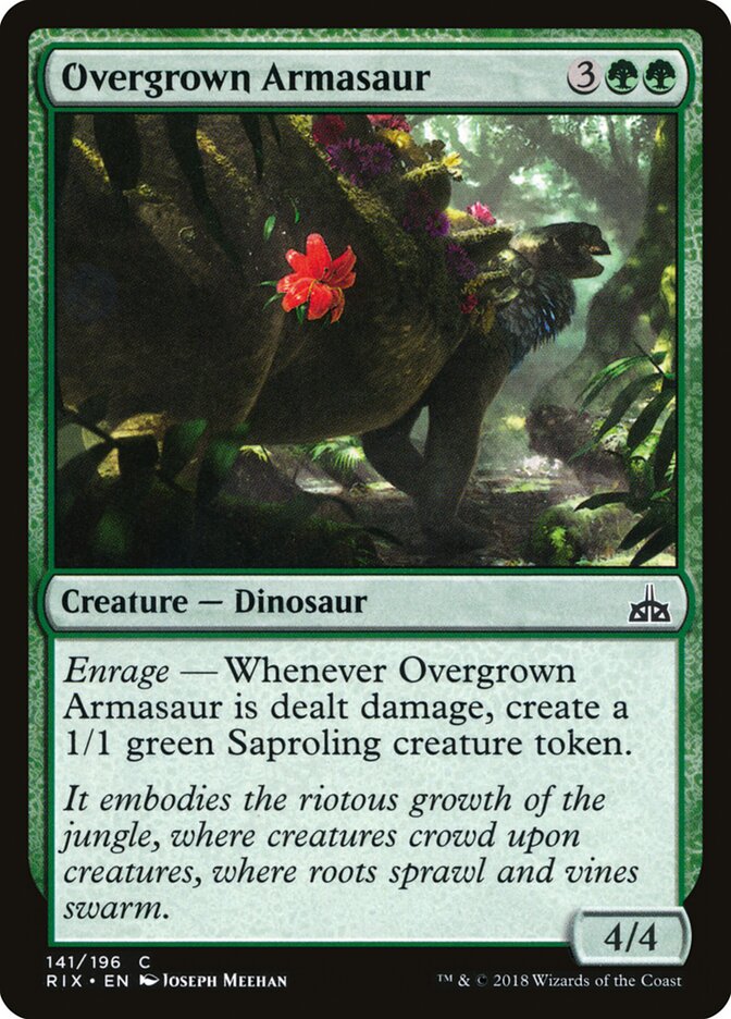 Overgrown Armasaur - Rivals of Ixalan (Common) [RIX-141]