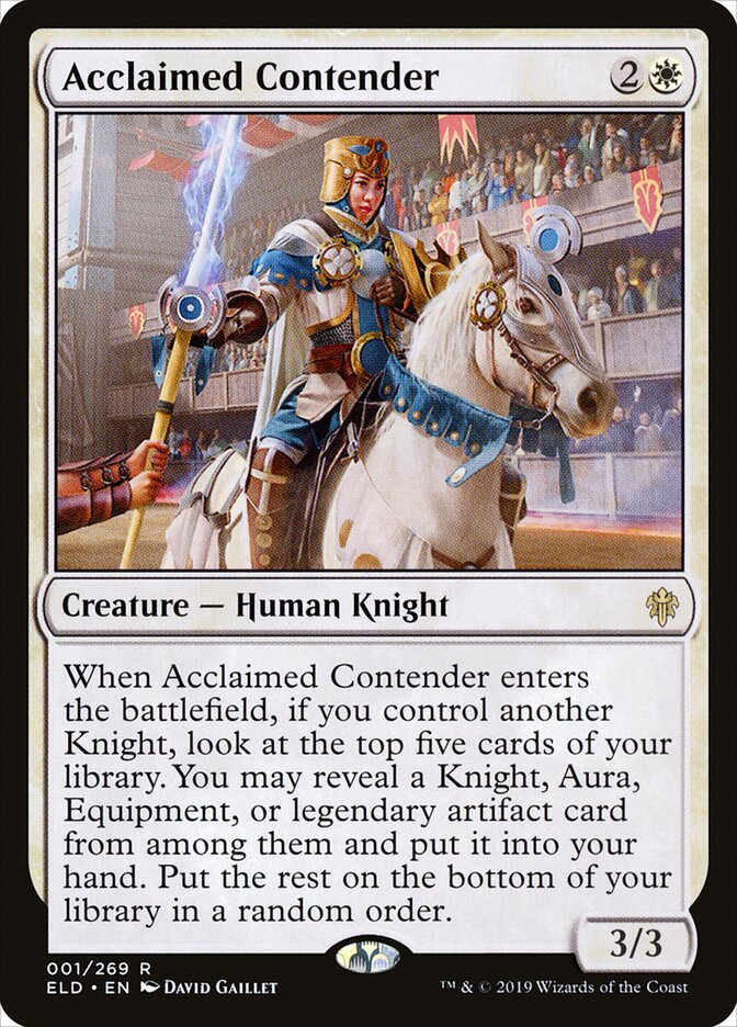 Acclaimed Contender - Throne of Eldraine (Rare) [ELD-1] Imagen principal del producto