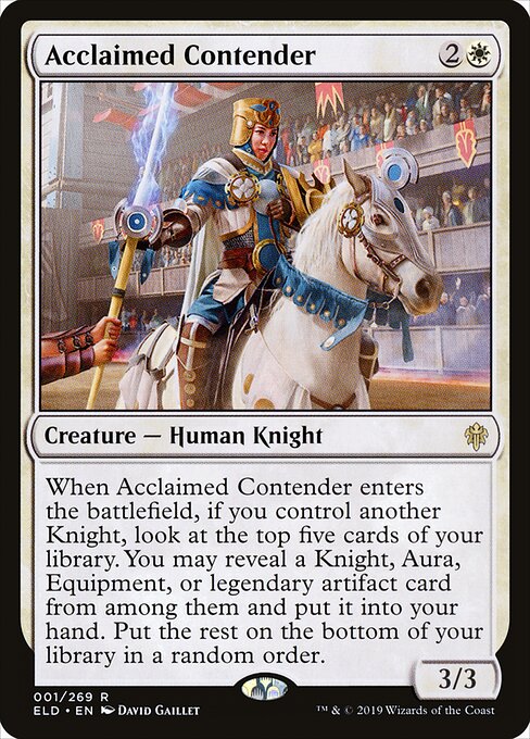 Acclaimed Contender – Throne of Eldraine – ELD 1 – English Magic card