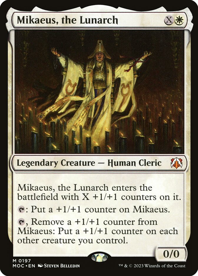 Magic-kaart Mikaeus, the Lunarch MOC-197 uit Commander: March of the Machine (Mythic) Immagine principale del prodotto