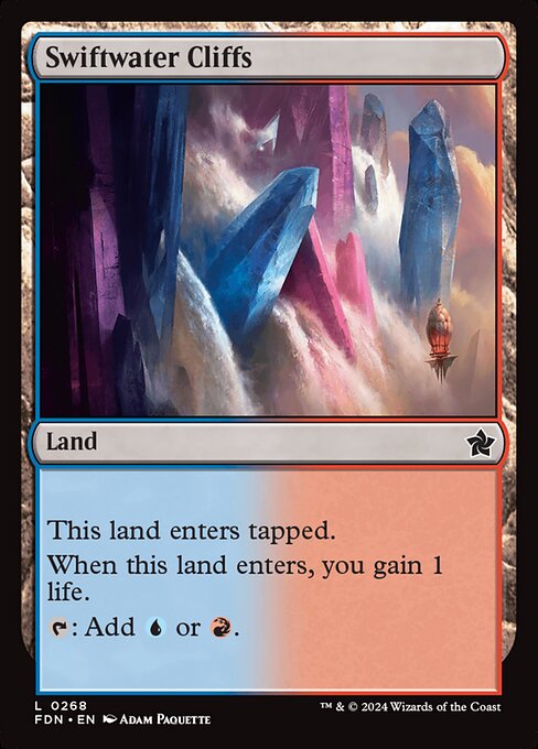 Swiftwater Cliffs – Magic: The Gathering Foundations (FDN-268) Magic: The Gathering card Hoofdafbeelding