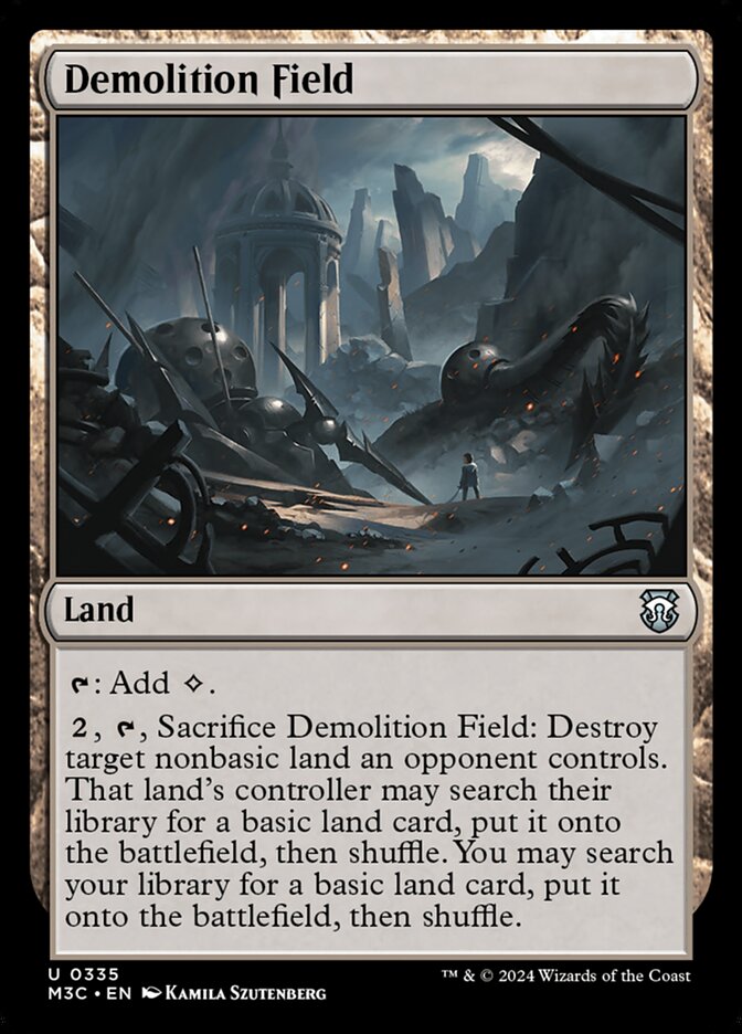 Magic-kaart Demolition Field M3C-335 uit Modern Horizons 3 Commander (Uncommon)