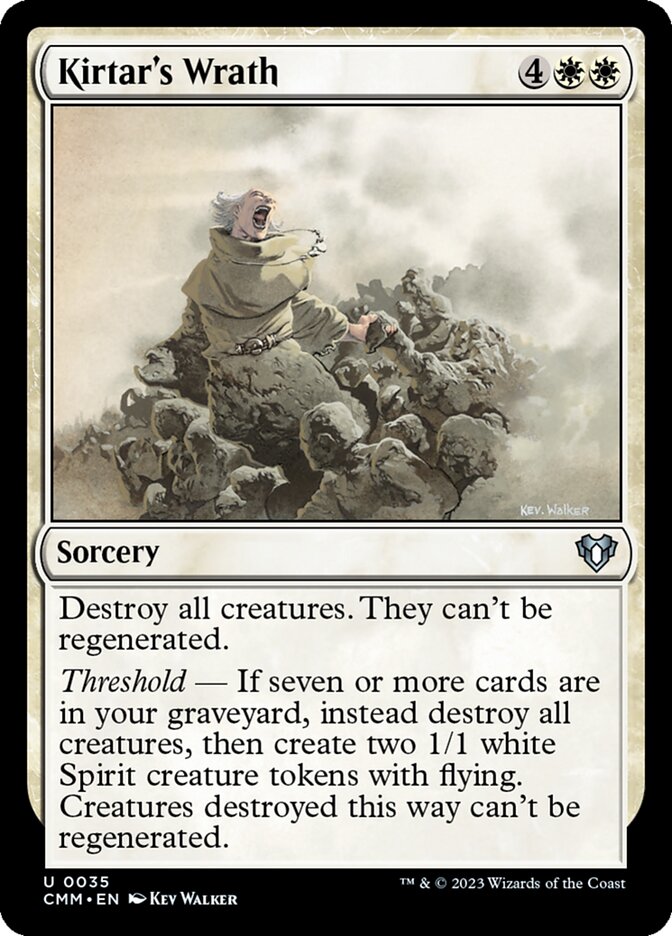 Magic-kaart Kirtar's Wrath CMM-35 uit Commander Masters (Uncommon)
