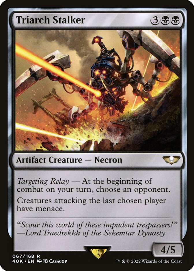 Magic-kaart Triarch Stalker 40K-67 uit Warhammer 40,000 Commander (Rare)