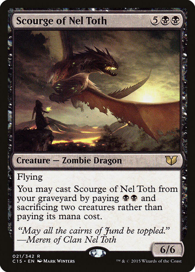 Magic-kaart Scourge of Nel Toth C15-21 uit Commander 2015 (Rare)