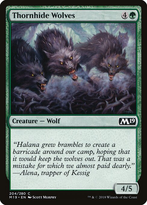 Thornhide Wolves – Core Set 2019 (M19-204) Magic: The Gathering card | LC-REM-20260804-15150897922380-fc0f3812-bb6c-4d99-b505-9dfd84e3fd95