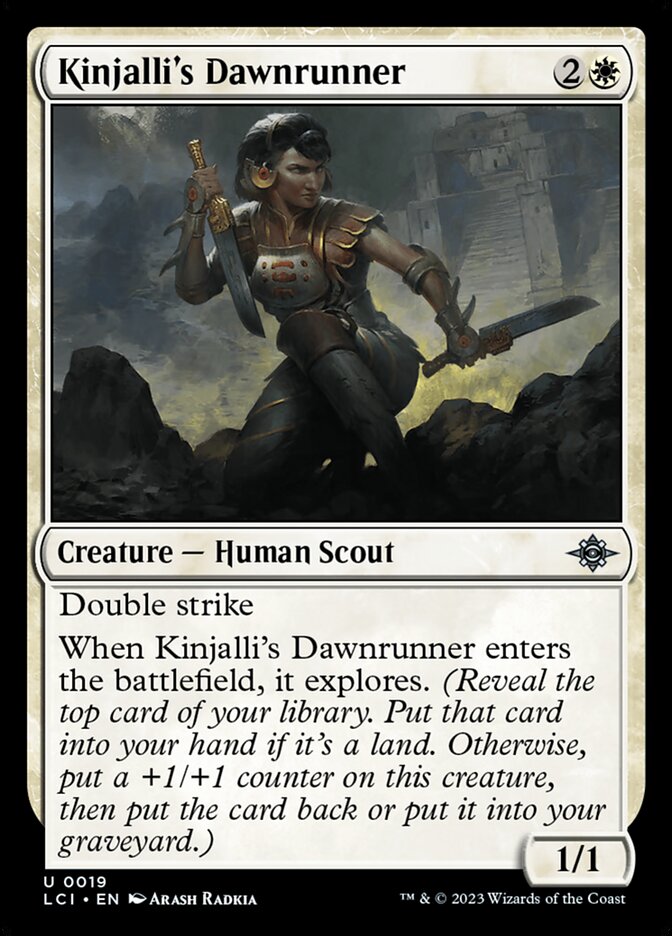 Magic-kaart Kinjalli's Dawnrunner LCI-19 uit The Lost Caverns of Ixalan (Uncommon)